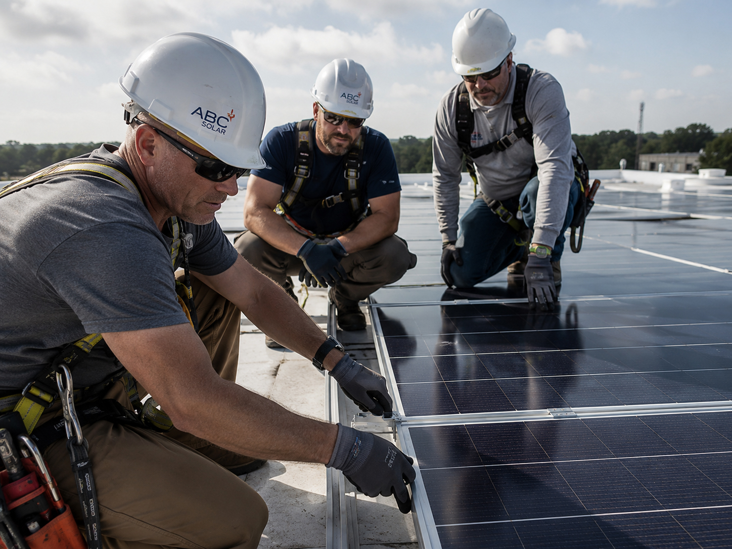 ABC Solar field tested solar mounting team
