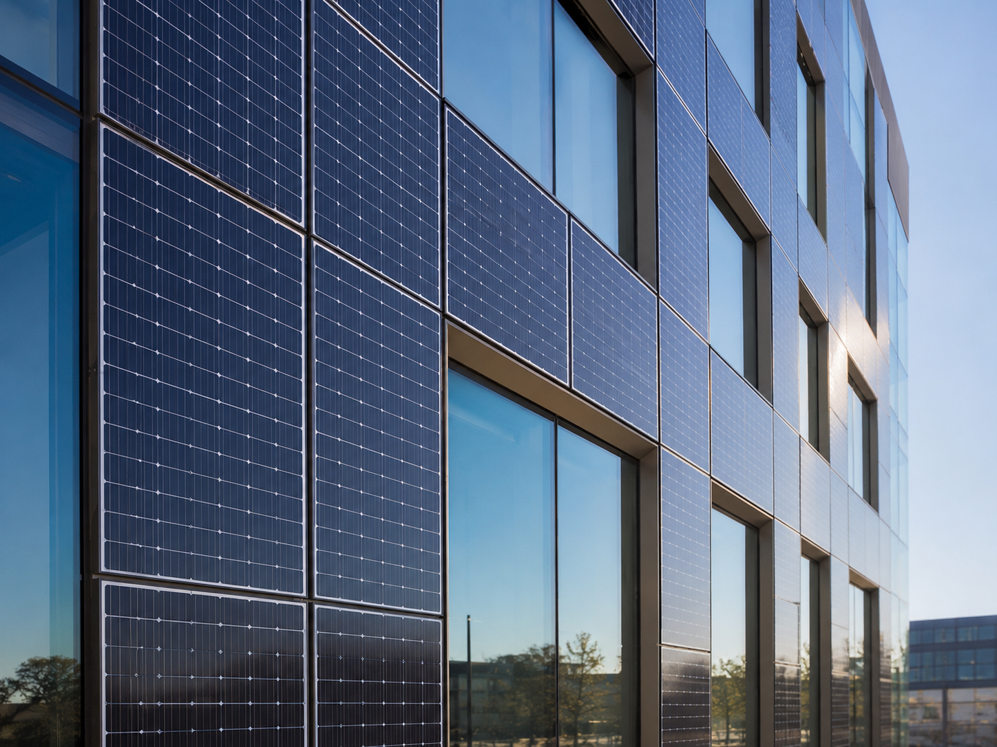 Building integrated solar facade mounting