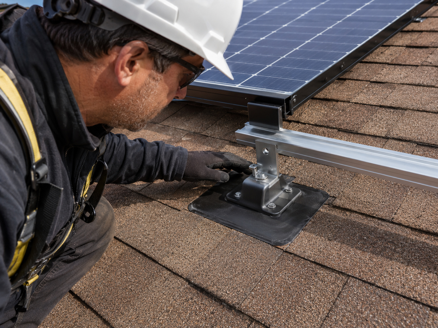 Roof leak prevention flashing inspection