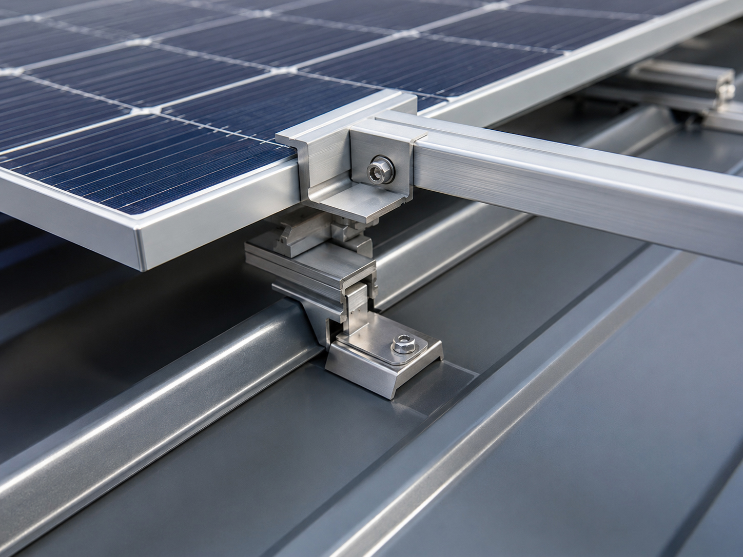 Standing seam metal roof solar clamps